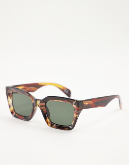 ASOS DESIGN oversized square sunglasses in tort with smoke lens | ASOS