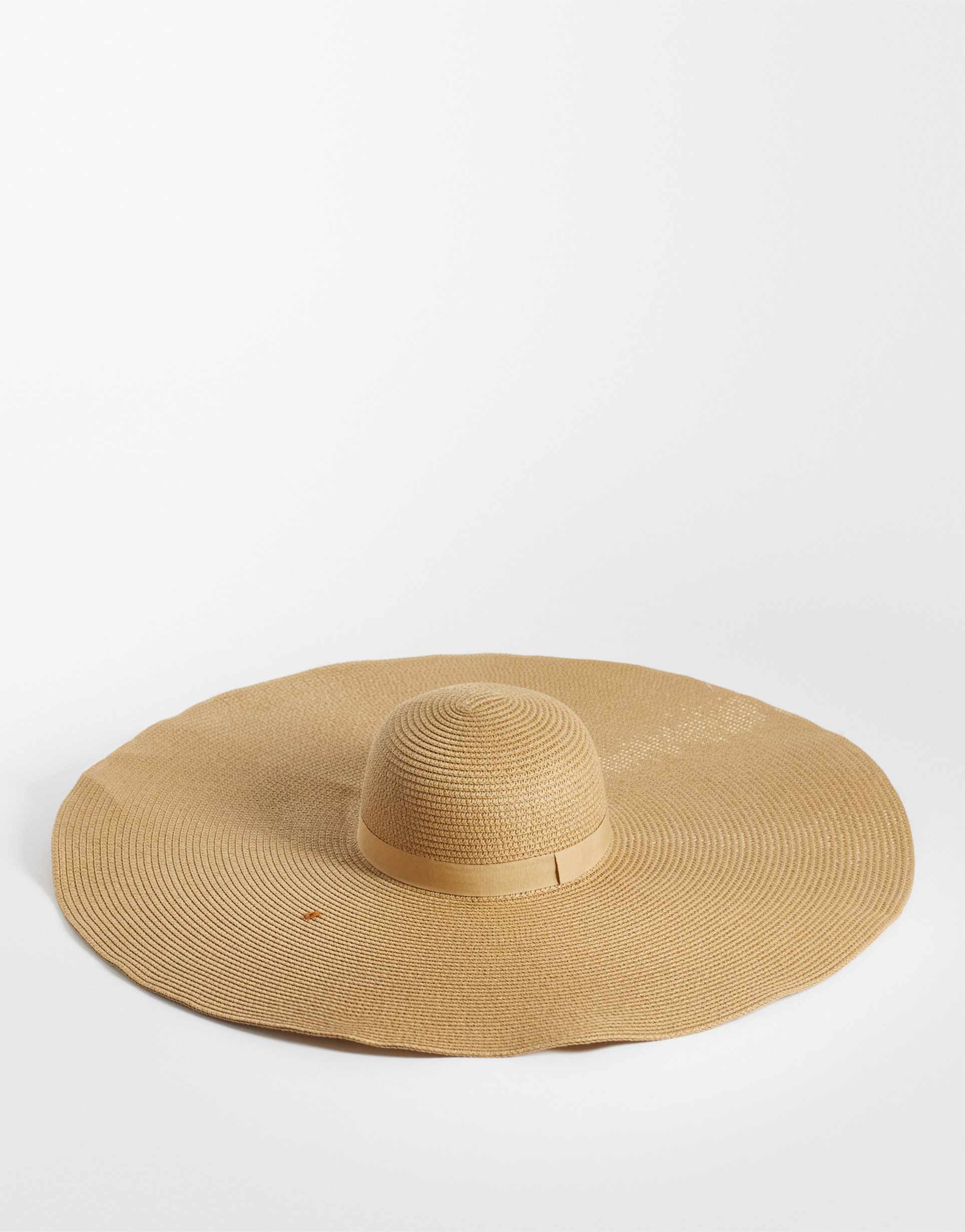 asos design oversized straw hat in natural