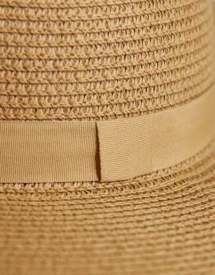 Asos Design Oversized Straw Hat In Purple