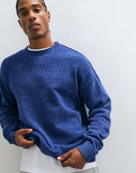 ASOS DESIGN oversized striktrøje i blå - view 1