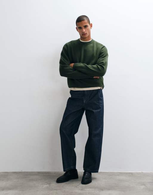 ASOS DESIGN oversized striktrøje i grøn, 3 af 5
