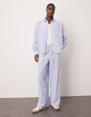 asos ASOS DESIGN oversized stripe co ord in blue