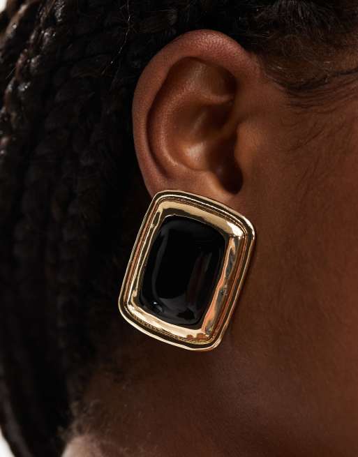 Asos black earrings top