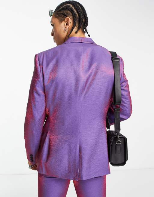 ASOS DESIGN oversized western jacket in purple