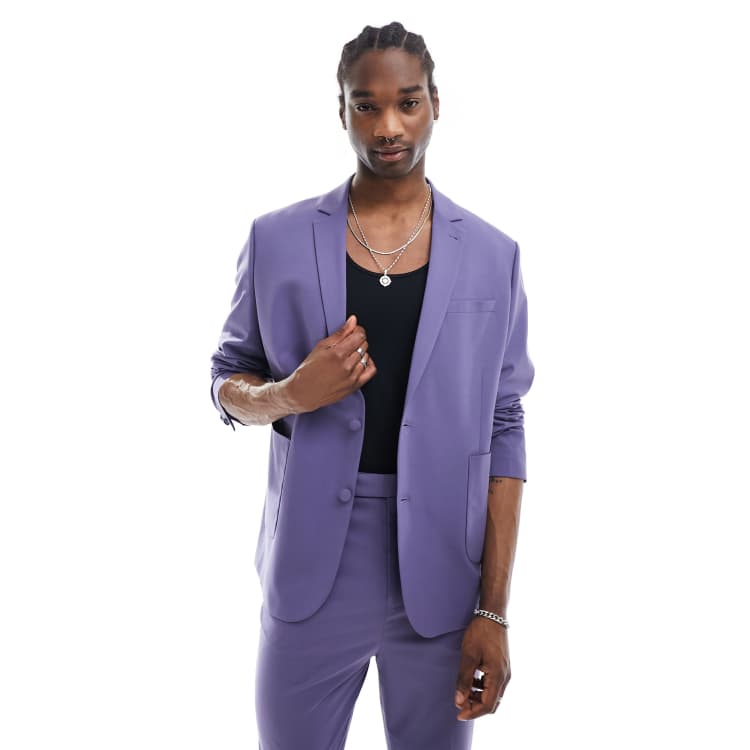 ASOS DESIGN oversized suit jacket in purple | ASOS