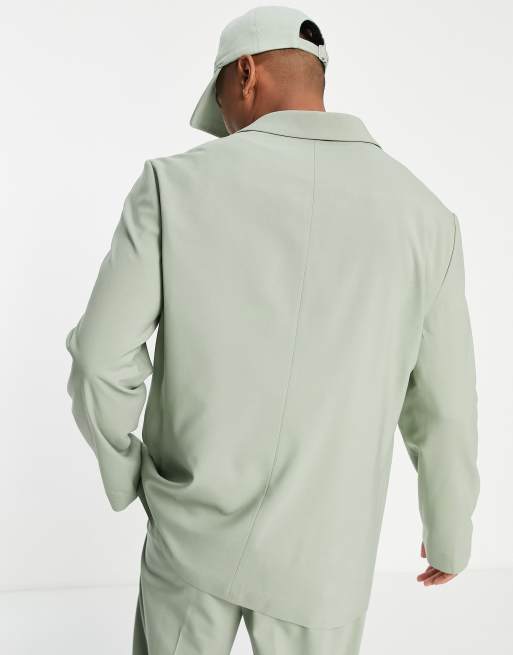 ASOS DESIGN oversized suit jacket in sage green