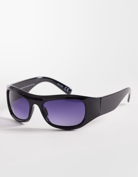 ASOS DESIGN oversized sunglasses in black frame with smoke lens - view 1