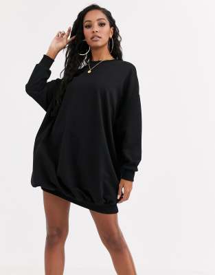 asos black sweater dress