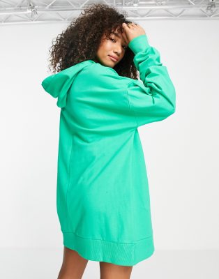 neon green hoodie dress