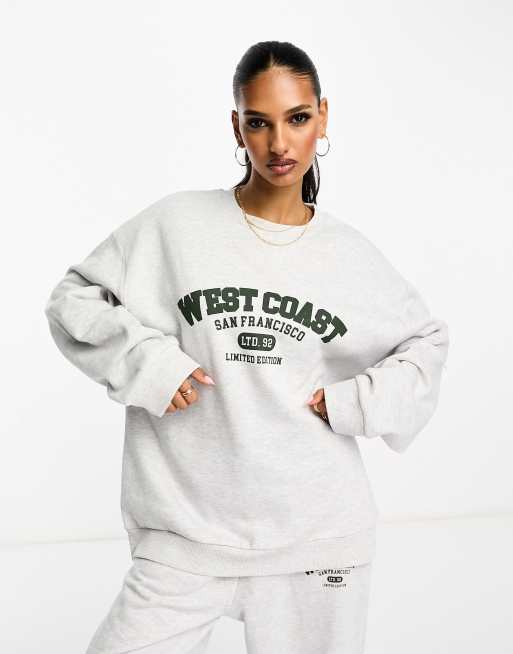 Missguided west coast sweatshirt hot sale