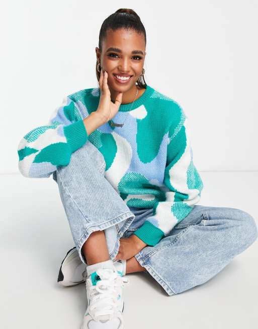 ASOS DESIGN oversized sweater in abstract pattern | ASOS