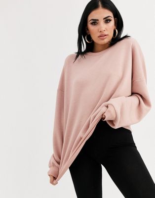ASOS DESIGN - Oversized sweater in roze