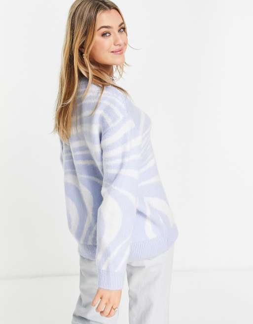 ASOS DESIGN oversized sweater in swirl pattern, 4 of 4