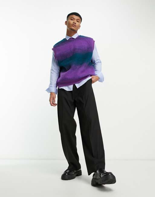 ASOS DESIGN - Oversized sweater-vest i børstet ombre, 4 af 4