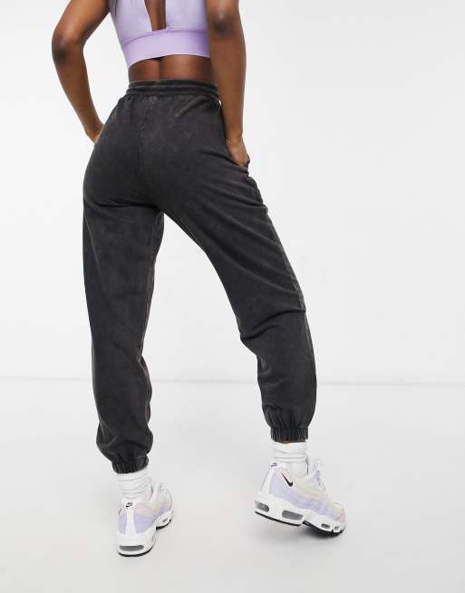 Seethrough Leggings Stone Washed Sweat Pants