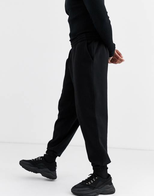 Black oversized sweatpants hot sale