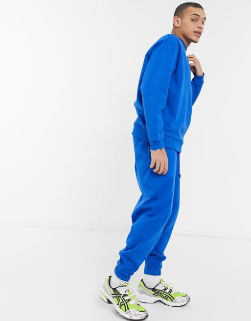 ASOS DESIGN oversized tracksuit in bright blue ASOS