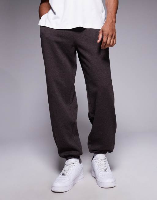 ASOS DESIGN oversized sweatpants in brown heather - part of a set