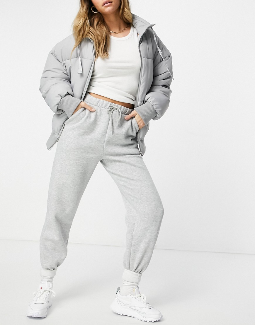 ASOS DESIGN oversized sweatpants in gray marl-Grey