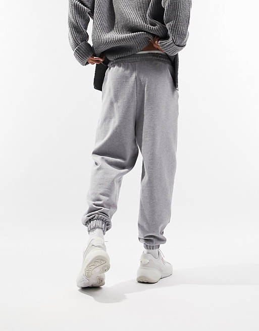 ASOS DESIGN oversized sweatpants in heather gray
