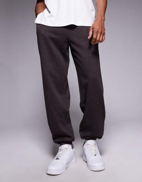 ASOS DESIGN oversized sweatpants in heathered brown - view 1