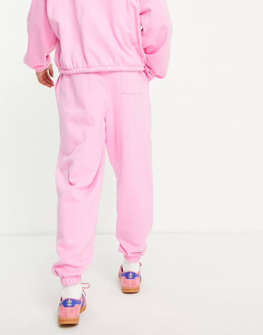 ASOS DESIGN lounge set oversized sweatshirt & sweatpants in pink