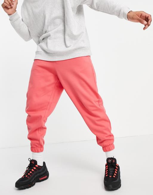 ASOS DESIGN lounge set oversized sweatshirt & sweatpants in pink