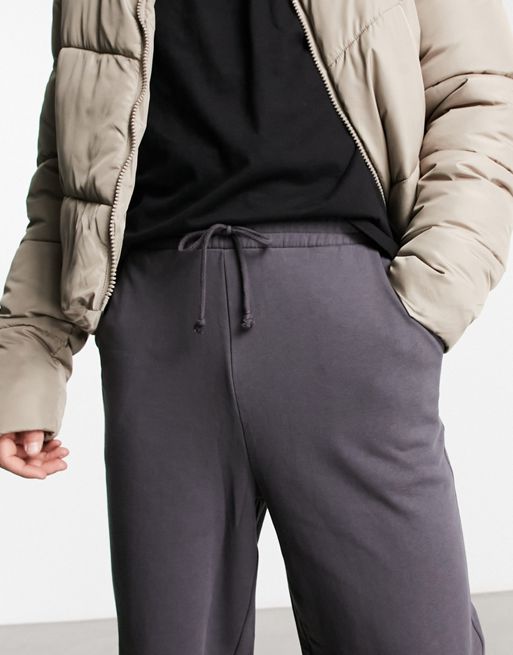 ASOS DESIGN heavyweight oversized sweatpants in washed black