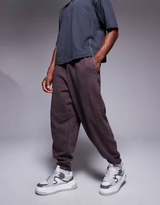Asos Design Oversized Sweatpants In Brown