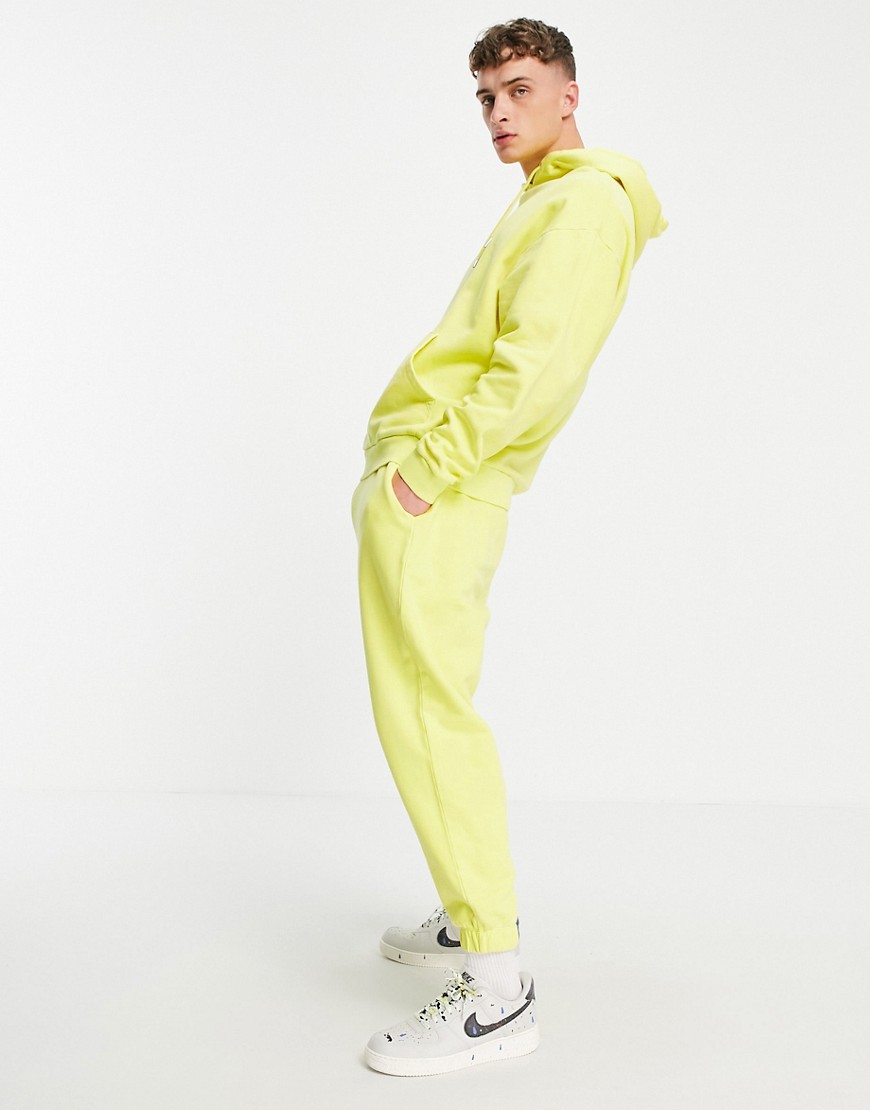 ASOS DESIGN oversized sweatpants in washed yellow - part of a set
