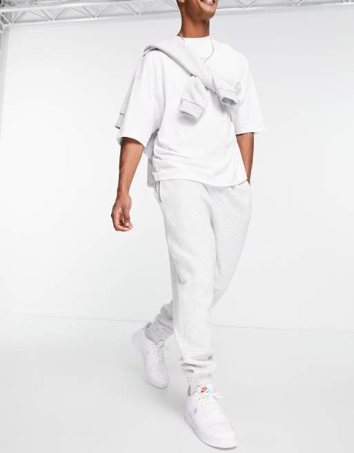 ASOS DESIGN oversized sweatpants in white marl ASOS