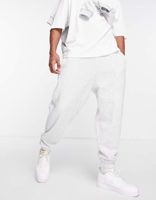 ASOS DESIGN Oversized Sweatpants In White Marl, 60% OFF