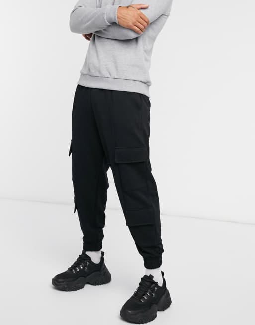 black sweatpants oversized