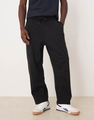 Asos Design Oversized Sweatpants With Pin Tuck Detail In Black