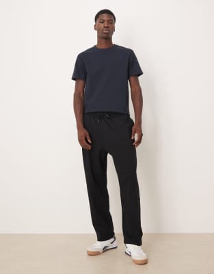 Asos Design Oversized Sweatpants With Pin Tuck Detail In Black