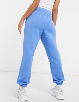 bright blue sweatpants