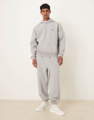 Asos Design Oversized Sweatpants With Print In Gray