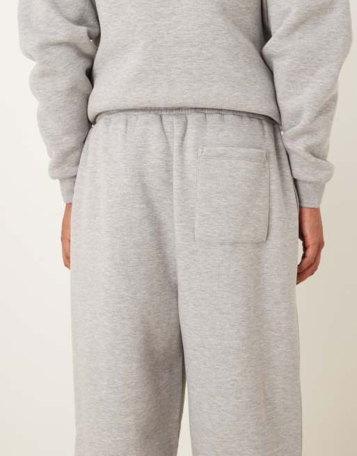ASOS DESIGN oversized sweatpants with print in gray heather - part of a set