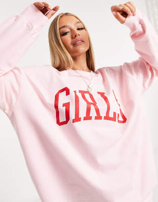 girls girls girls pink sweatshirt