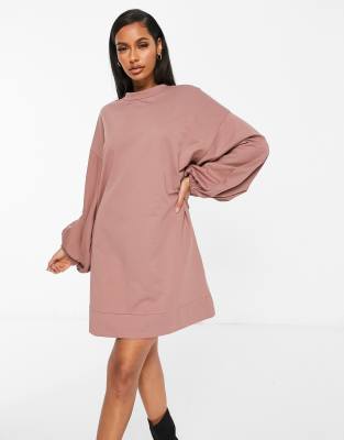 brown sweatshirt dress