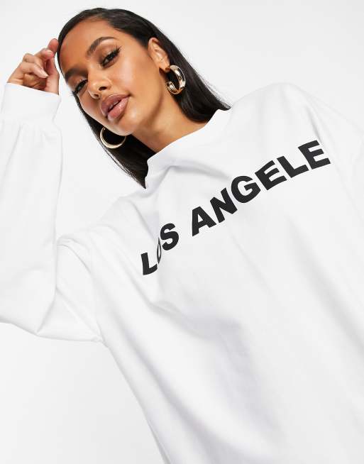 Los angeles white discount sweatshirt