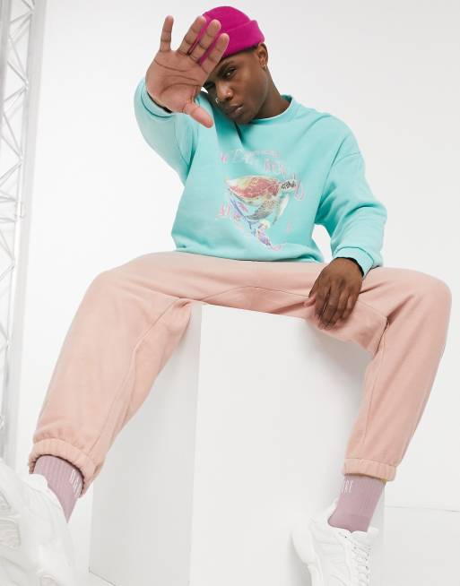 Aqua blue sweatshirt sale