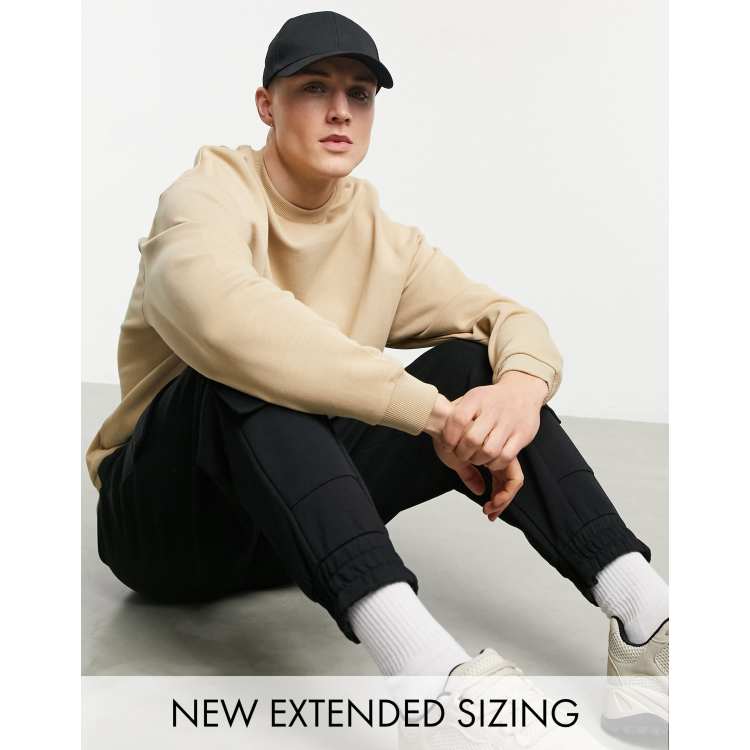 ASOS DESIGN oversized sweatshirt in beige | ASOS