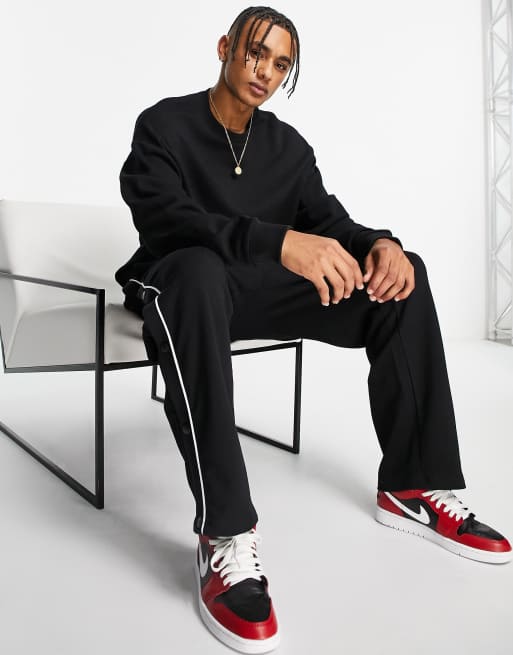 ASOS DESIGN oversized sweatshirt in black (part of a set)