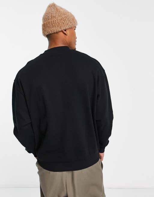 Black oversized sweatshirt discount mens