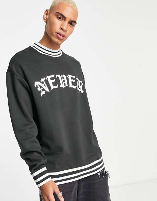 ASOS DESIGN oversized sweatshirt in black