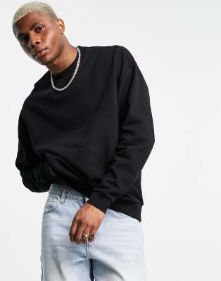 black oversized sweatshirt mens