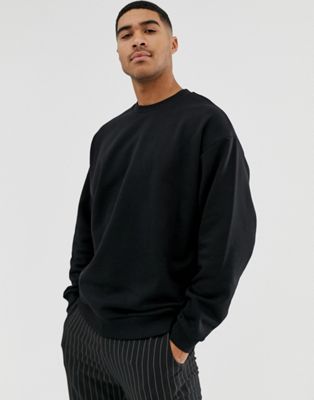 ASOS DESIGN oversized sweatshirt in black | ASOS