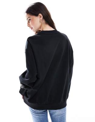 Asos Design Ultimate Oversized Sweatshirt In Black In Black