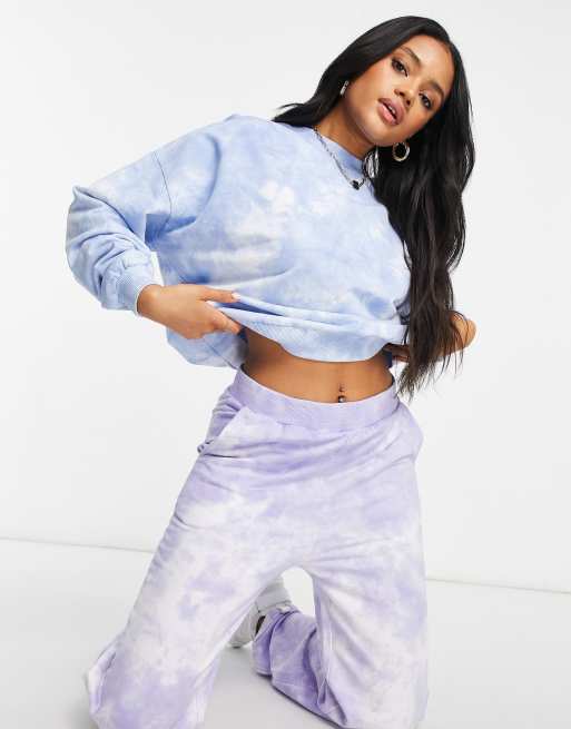 ASOS DESIGN Straight Leg Sweatpants In Lilac Tie Dye, Asos Tie Dye Joggers